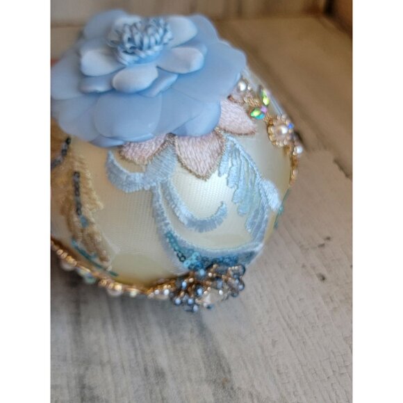 Mark roberts kings‎ jewel Ballorn Ivo ball ornament blue unique - Picture 3 of 9